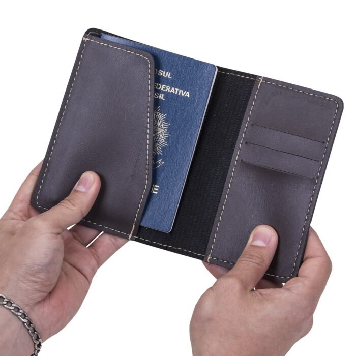 Porta Passaporte Leather