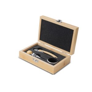 Kit Sommelier Elegance em Bambu